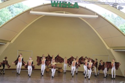 Formacje taneczne pokazujące układy taneczne